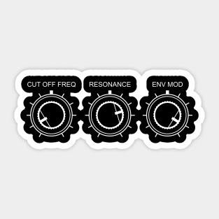 Analogue Synthesizer Filter Controls Sticker